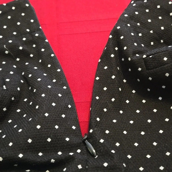 Rafaella Women size 8 Black & White Polka Dot Pencil Skirt - Picture 6 of 9
